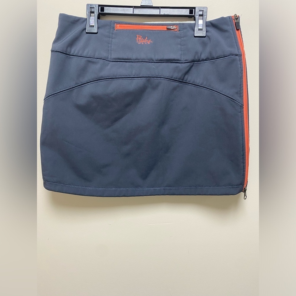 FisheWear Allagash Soft-Shell Fleece Lined Skirt Grey/Coral Small - Picture 2 of 7